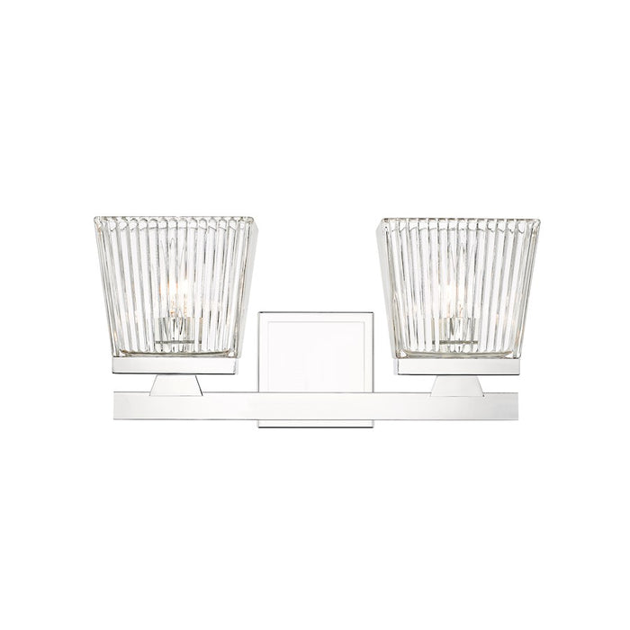 Z-Lite Astor 2 Light Vanity, Chrome/Clear