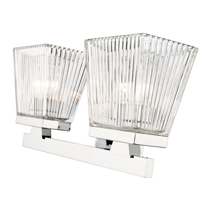 Z-Lite Astor 2 Light Vanity, Chrome/Clear
