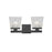 Z-Lite Astor 2 Light Vanity, Matte Black/Clear