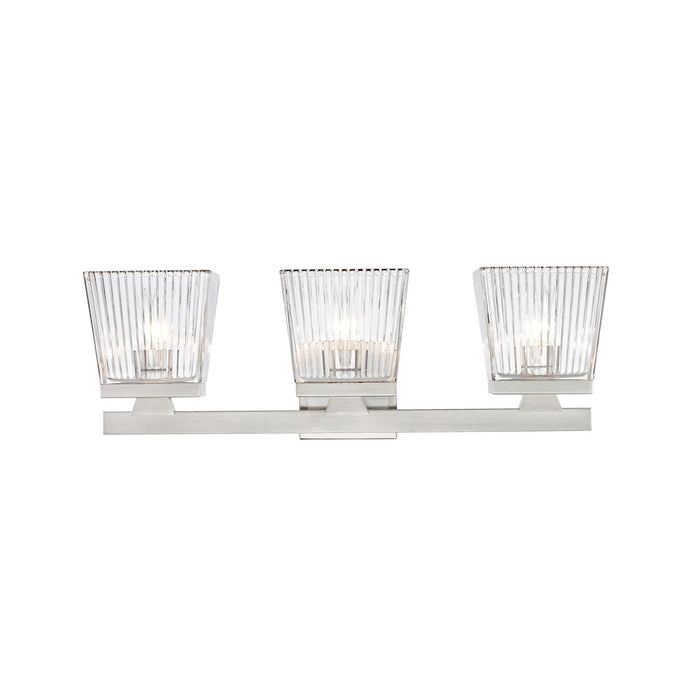 Z-Lite Astor 3 Light Vanity, Brushed Nickel/Clear