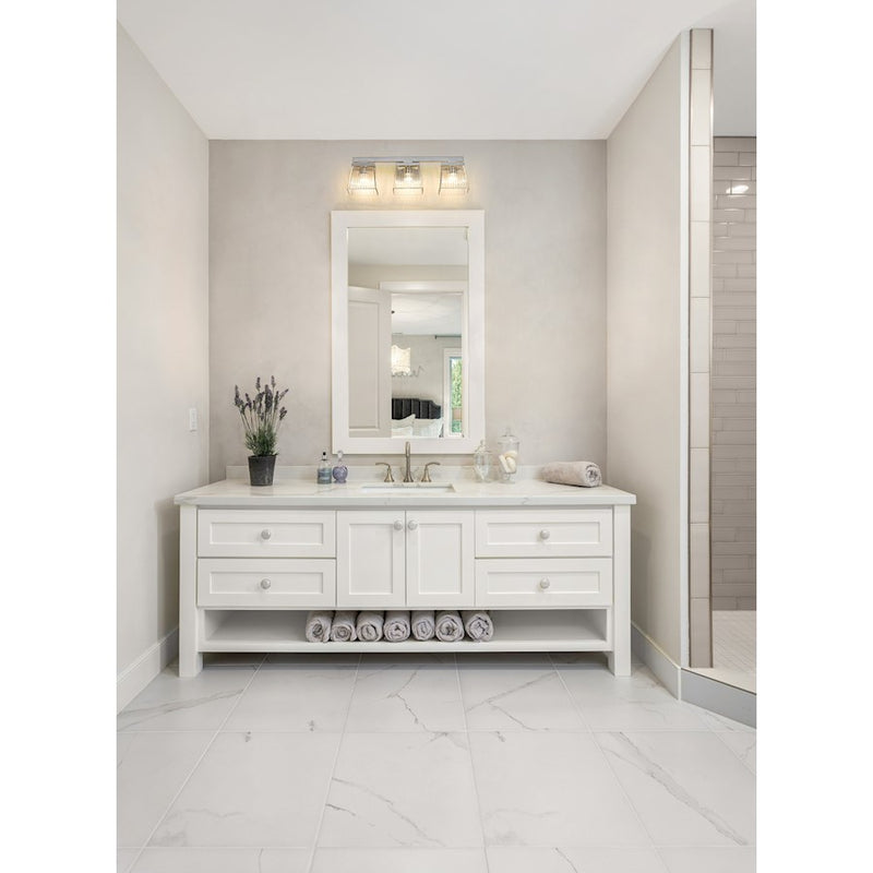 Z-Lite Astor 3 Light Vanity, Brushed Nickel/Clear