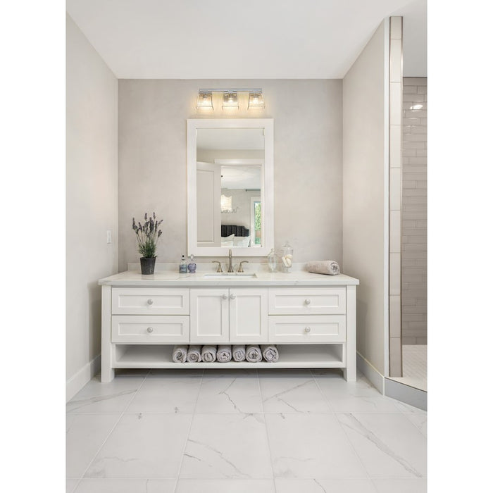 Z-Lite Astor 3 Light Vanity, Brushed Nickel/Clear