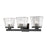 Z-Lite Astor 3 Light Vanity, Matte Black/Clear