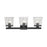 Z-Lite Astor 3 Light Vanity, Matte Black/Clear