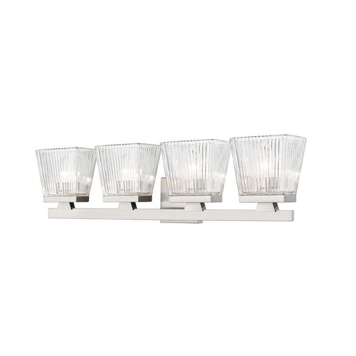 Z-Lite Astor 4 Light Vanity, Brushed Nickel/Clear
