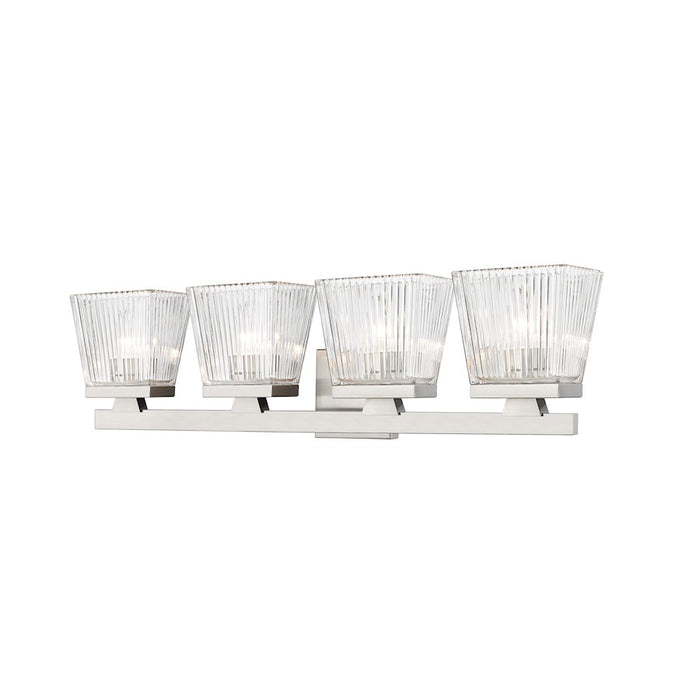 Z-Lite Astor 4 Light Vanity, Brushed Nickel/Clear