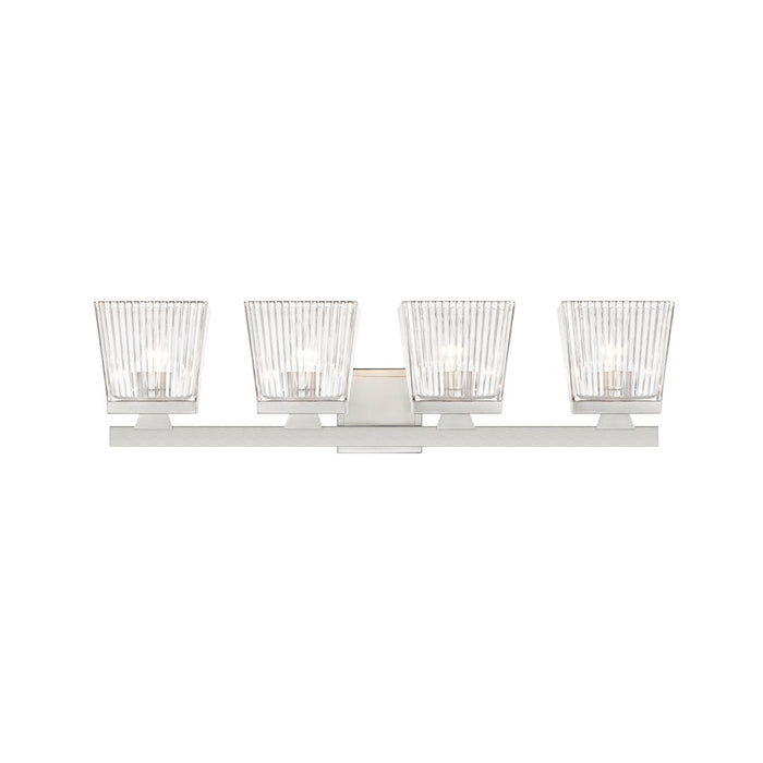 Z-Lite Astor 4 Light Vanity, Brushed Nickel/Clear
