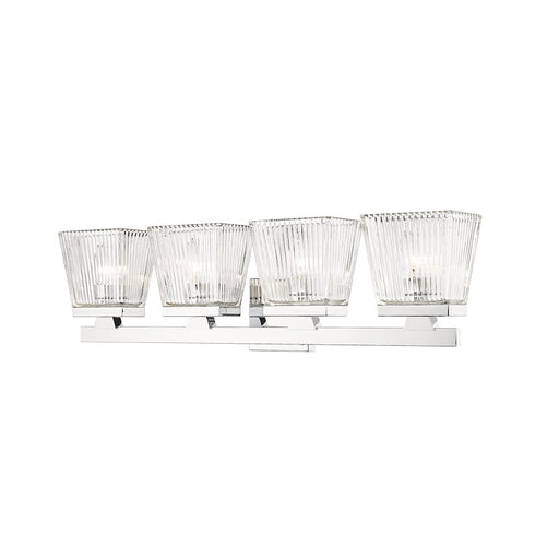 Z-Lite Astor 4 Light Vanity, Chrome/Clear