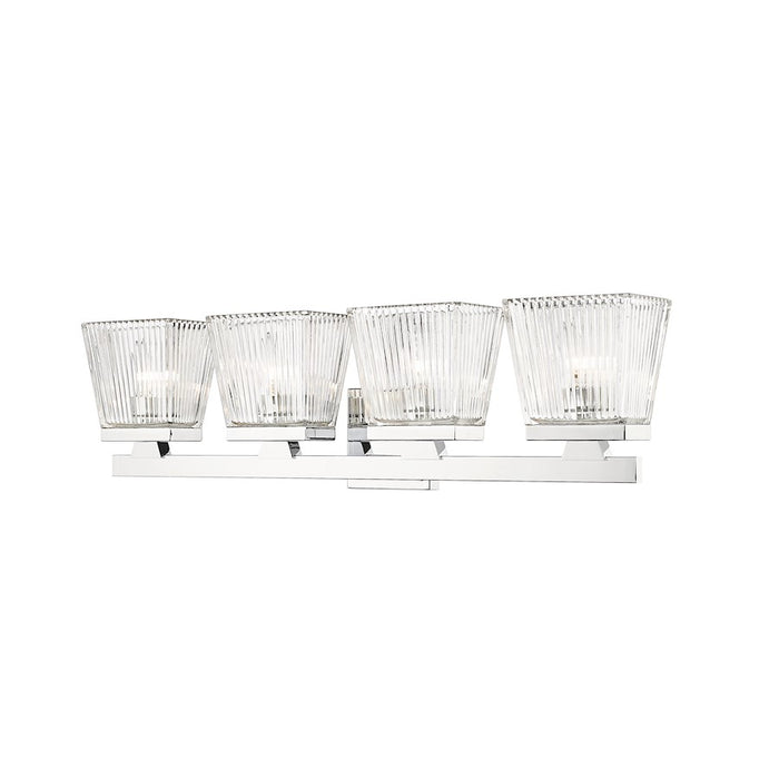 Z-Lite Astor 4 Light Vanity, Chrome/Clear