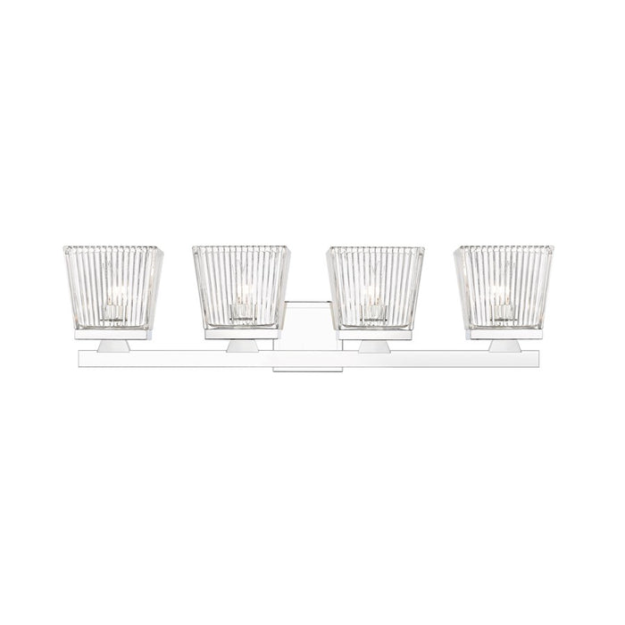 Z-Lite Astor 4 Light Vanity, Chrome/Clear