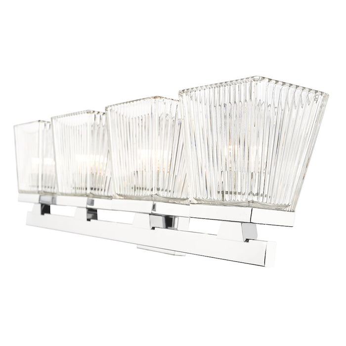 Z-Lite Astor 4 Light Vanity, Chrome/Clear