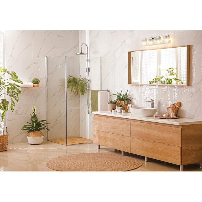 Z-Lite Astor 4 Light Vanity, Chrome/Clear