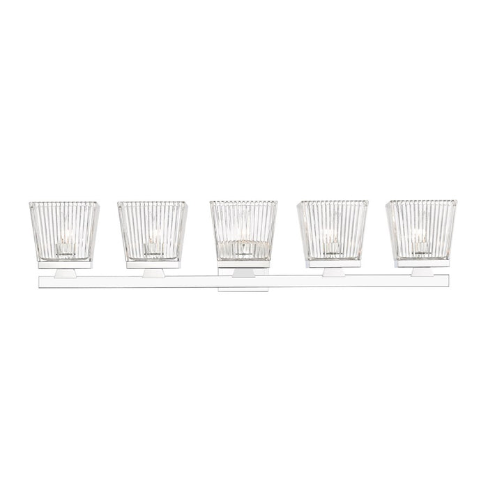 Z-Lite Astor 5 Light Vanity, Chrome/Clear