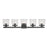 Z-Lite Astor 5 Light Vanity, Matte Black/Clear