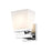 Z-Lite Astor 1 Light Wall Sconce, Chrome/Etched Opal