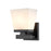 Z-Lite Astor 1 Light Wall Sconce, Matte Black/Etched Opal