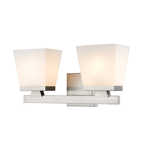 Z-Lite Astor 2 Light Vanity, Brushed Nickel/Etched Opal