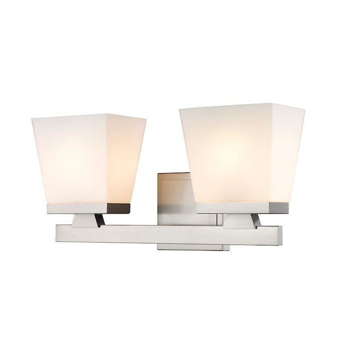 Z-Lite Astor 2 Light Vanity, Brushed Nickel/Etched Opal