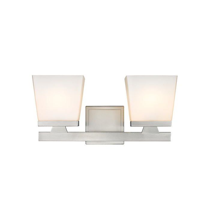 Z-Lite Astor 2 Light Vanity, Brushed Nickel/Etched Opal