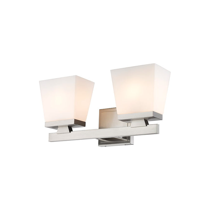 Z-Lite Astor 2 Light Vanity, Brushed Nickel/Etched Opal