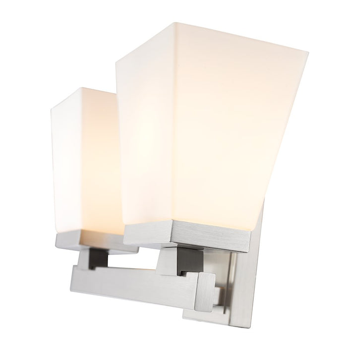 Z-Lite Astor 2 Light Vanity, Brushed Nickel/Etched Opal
