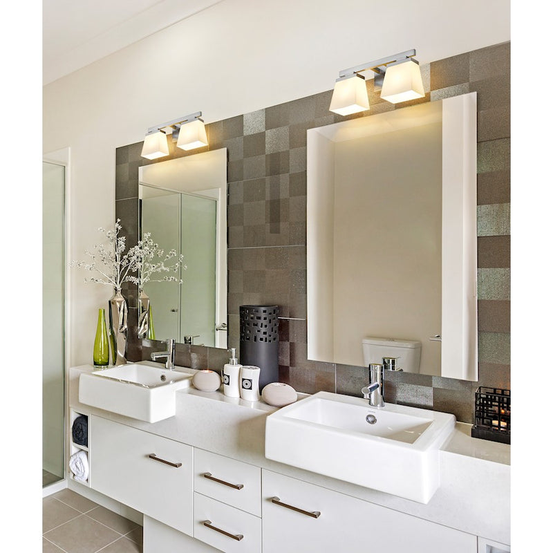 Z-Lite Astor 2 Light Vanity, Brushed Nickel/Etched Opal
