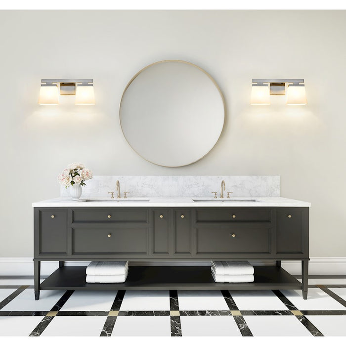 Z-Lite Astor 2 Light Vanity, Brushed Nickel/Etched Opal