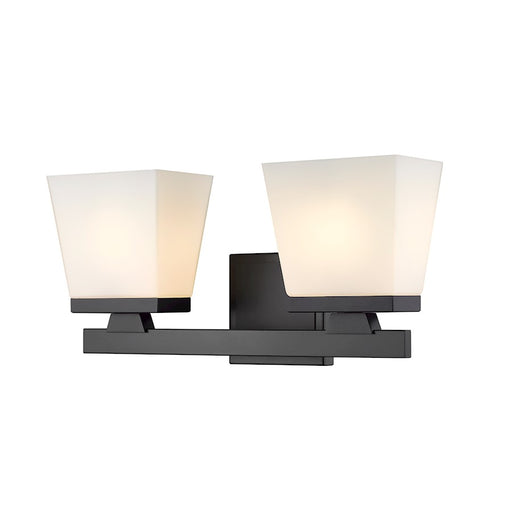 Z-Lite Astor 2 Light Vanity, Matte Black/Etched Opal