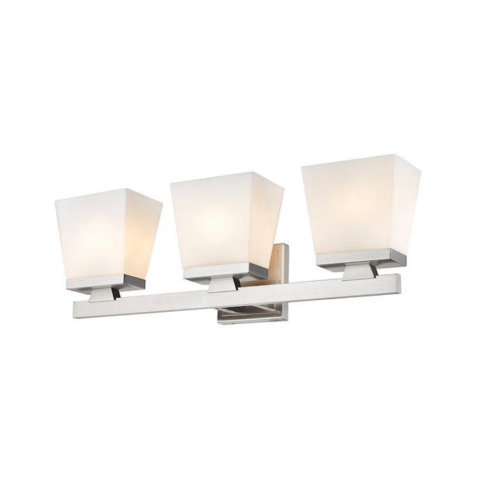 Z-Lite Astor 3 Light Vanity, Brushed Nickel/Etched Opal