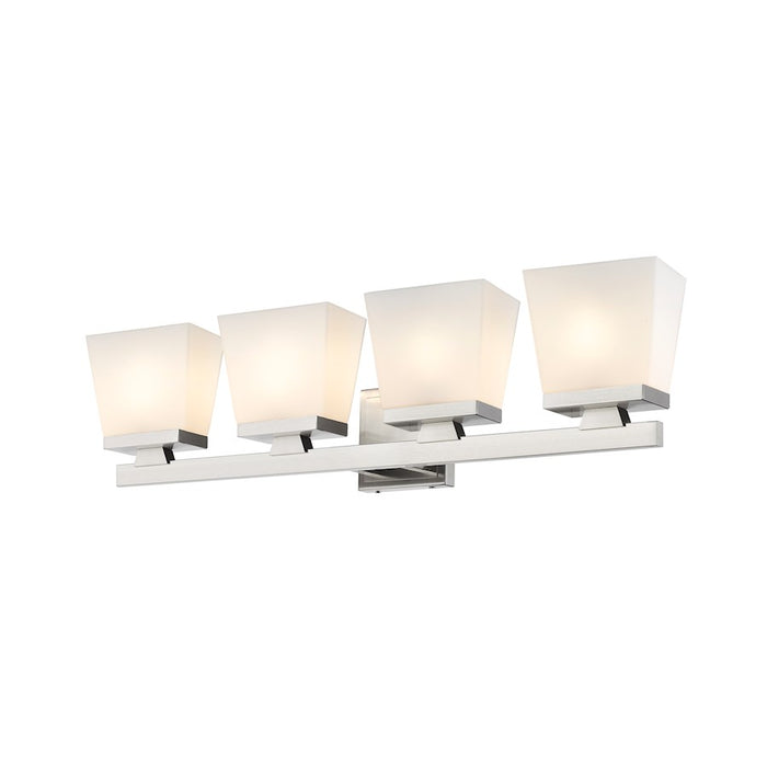 Z-Lite Astor 4 Light Vanity, Brushed Nickel/Etched Opal