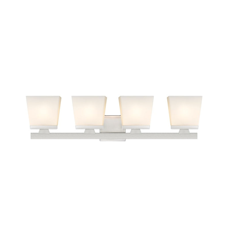 Z-Lite Astor 4 Light Vanity, Brushed Nickel/Etched Opal