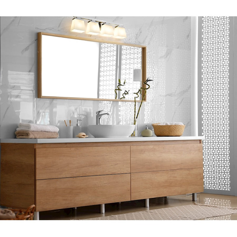 Z-Lite Astor 4 Light Vanity, Brushed Nickel/Etched Opal