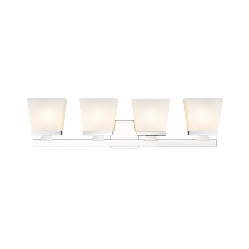 Z-Lite Astor 4 Light Vanity, Chrome/Etched Opal