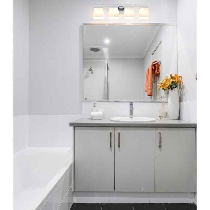Z-Lite Astor 4 Light Vanity, Chrome/Etched Opal