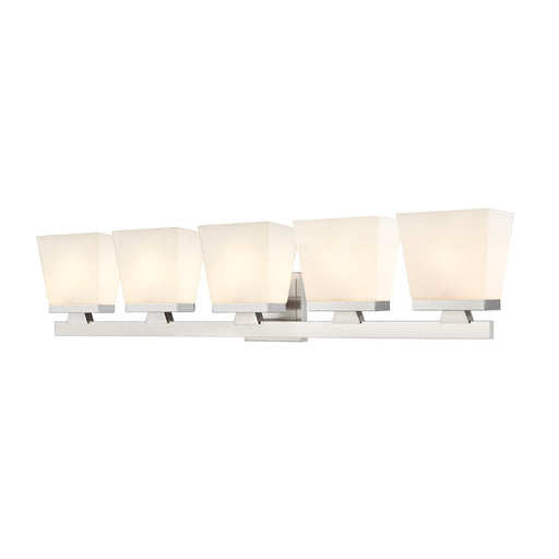 Z-Lite Astor 5 Light Vanity, Brushed Nickel/Etched Opal