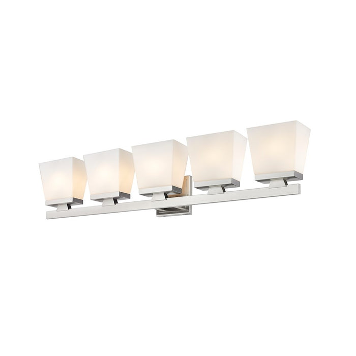 Z-Lite Astor 5 Light Vanity, Brushed Nickel/Etched Opal