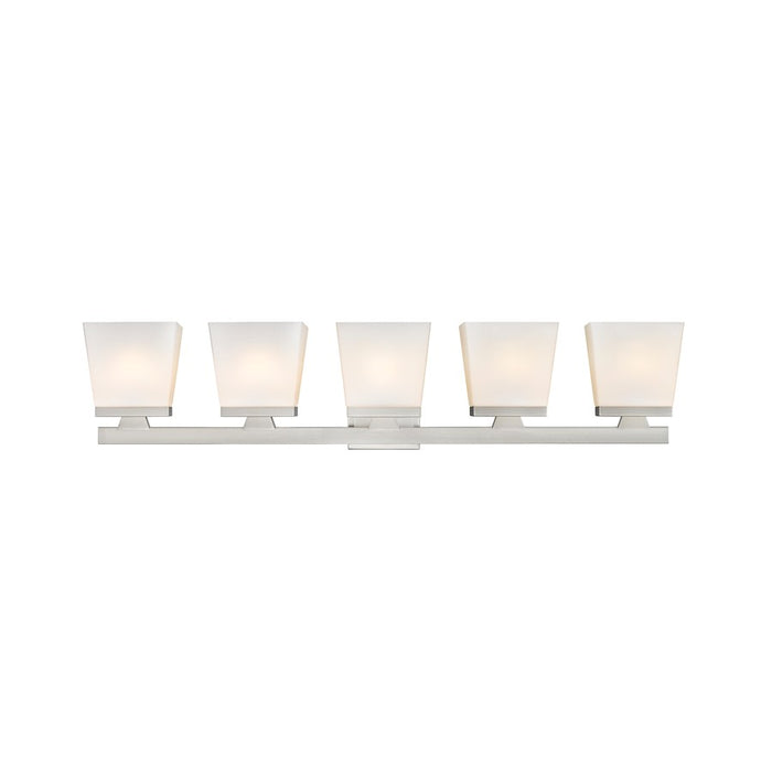 Z-Lite Astor 5 Light Vanity, Brushed Nickel/Etched Opal