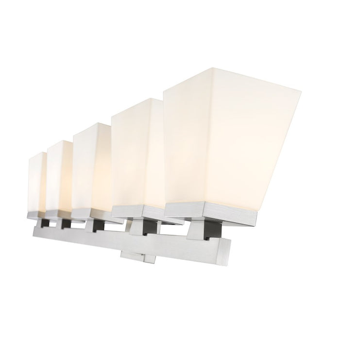 Z-Lite Astor 5 Light Vanity, Brushed Nickel/Etched Opal