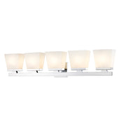 Z-Lite Astor 5 Light Vanity, Chrome/Etched Opal - 1937-5V-CH