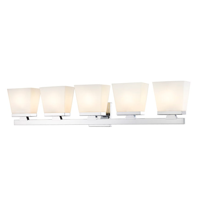 Z-Lite Astor 5 Light Vanity, Chrome/Etched Opal