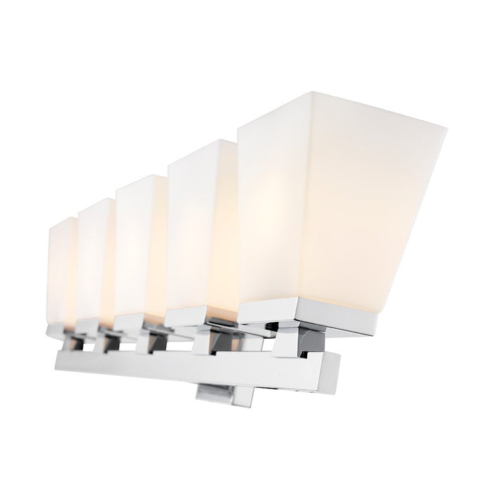 Z-Lite Astor 5 Light Vanity, Chrome/Etched Opal