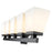 Z-Lite Astor 5 Light Vanity, Matte Black/Etched Opal