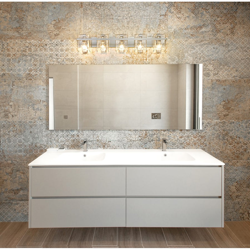 Z-Lite Bennington 5 Light Vanity, Clear
