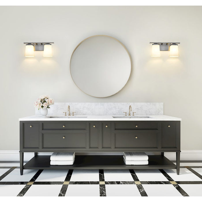 Z-Lite Darcy 2 Light Vanity, Etched Opal