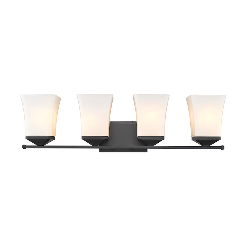 Z-Lite Darcy 4 Light Vanity, Etched Opal