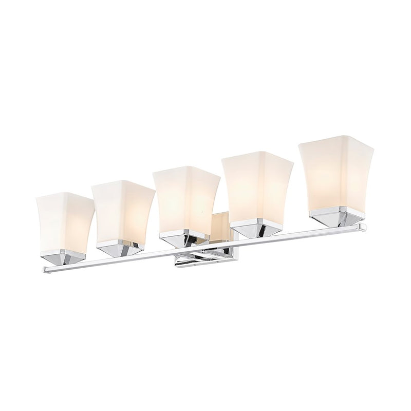 Z-Lite Darcy 5 Light Vanity, Etched Opal