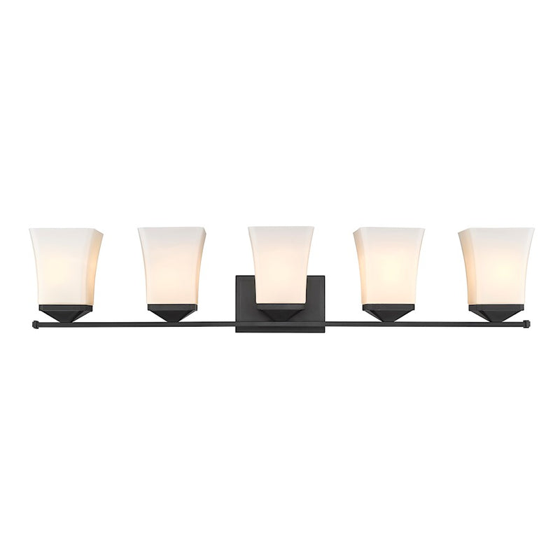 Z-Lite Darcy 5 Light Vanity, Etched Opal