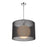 Z-Lite Arosia 1 Light 20" Pendant, Chrome/Black