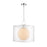 Z-Lite Arosia 1 Light 20" Pendant, Chrome/White