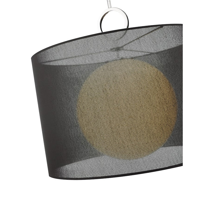 Z-Lite Arosia 1 Light 22.75" Pendant, Chrome/Black